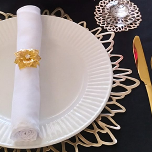 Brand New The Eclectic Home 24 Piece Placemat, Coaster, Napkin & Napkin Ring Set - Picture 13 of 13